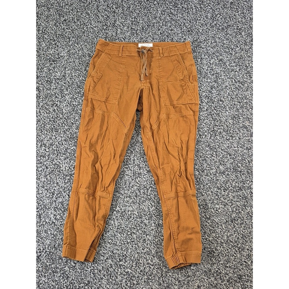 REI Co Op Trailsmith Jogger Mens‎ 34x30 Brown Cotton Stretch Drawstring Taper